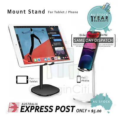 $13.89 • Buy Universal Adjustable Tablet Holder Stand Desk Table Metal Mount For IPad IPhone 