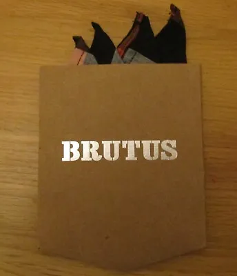 £5 • Buy Brutus Trimfit Checked Pocket Square Black And Orange Skin Head, Mod, Soul