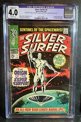 SILVER SURFER  #1 1968 Marvel  CGC 4.0 Slight Restoration - KEY FIRST ISSUE • £459.95