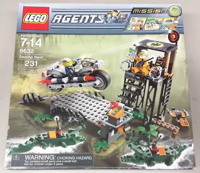 £96.69 • Buy LEGO Agents 8632 Mission 2: Swamp Raid NEW! Motorcycle Bridge Tower Alligators