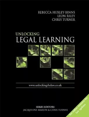 Unlocking Legal Learning (Unlocking The Law) By Angela Donaldson Paperback Book • £2.98