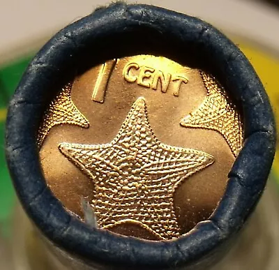 Gem Unc Original Roll (50 Coins) Bahamas 2015 Cents~Cluster Of Starfish~Free Shi • $28.79