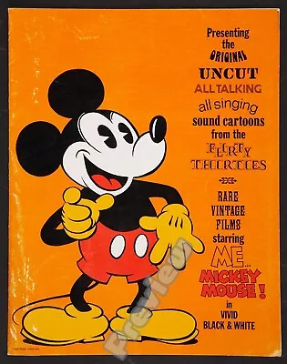 Mickey Mouse 1970 Walt Disney Cartoon Film Print Poster Wall Art Picture A4 • £4.99