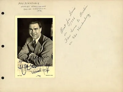 Vintage Max Schmeling 2x Signed Photo • $95