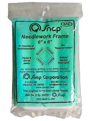 Q Snap SF6 6  X 6  Needlework Frame Use For Cross Stitch Quilting Embroidery • $16.50