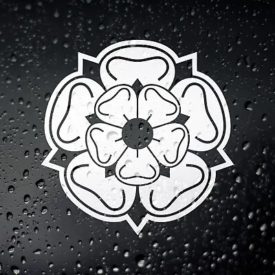 Yorkshire White Rose Car Camper Van Sticker Caravan Motorhome Van Lorry Truck • £3.25