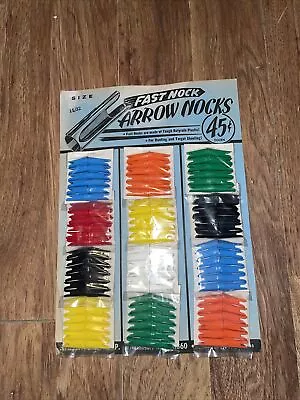 Vintage Recurve Bow Arrow Nocks Fast Nock 12 Packages Of 12 Dealer Display Fr Sh • $35