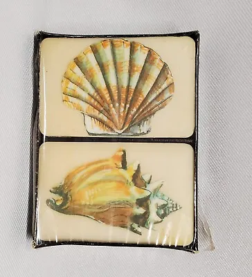 Vintage 2 Hand Decorated Seashell Soaps By Georgi From Soap Gems 3 Oz. Bars • $10.50