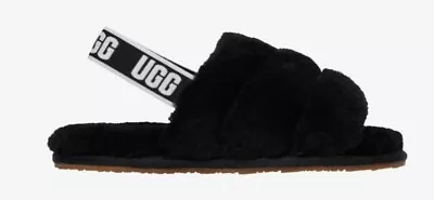 Womens Ugg Fuzzy Lined Flip Flops Sandals Size 8 • $11.27