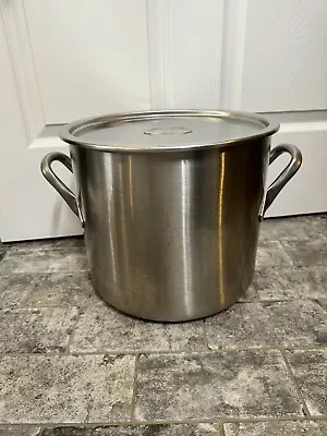 Vollrath Stainless Steel 38.5qt Double Handle 13x11 Stock Pot W/ Lid Made In USA • $89