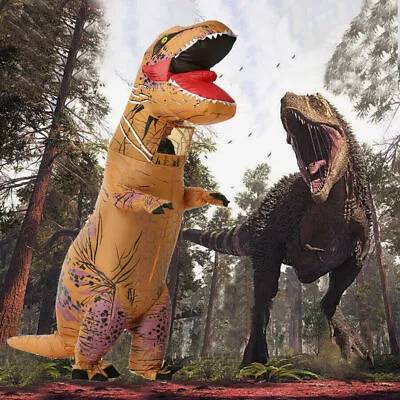 Inflatable Dinosaur Costume Adult Jurassic World Park Trex T-Rex Blow • $48.99