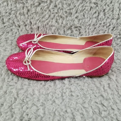 $25 • Buy Kate Spade Portia Hot Pink Sequin Ballet Flats Women's 7 B