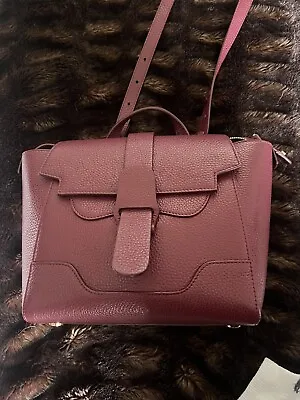 Senreve Maestra Pebbled Aubergene  MIDI Bag Satchel Burgundy.  Red. • $350