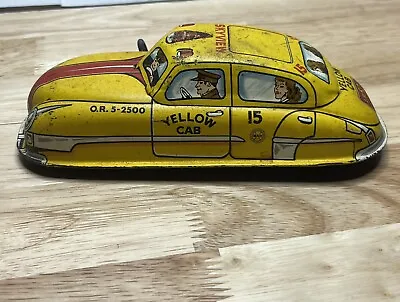 1940's MARX TIN FRICTION SKYVIEW YELLOW CAB-EXCELLENT CONDITION/DISPLAYS NICELY • $60