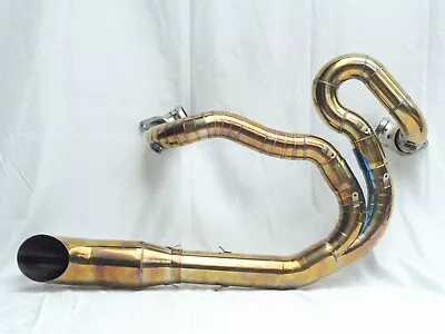$445 • Buy Custom Handmade Exhaust AMBER Colored 2 Into 1  Fits For VRSCA V-Rod