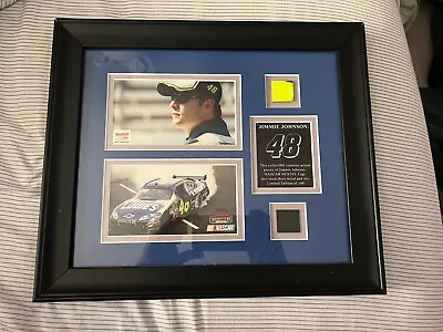 NASCAR Jimmie Johnson Used Sheet Metal & Tire Mounted Memories Plaque #110/148 • $34.95