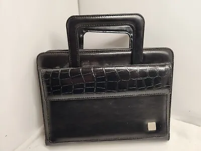 Franklin Covey 365 Black Faux Croc W/handles 7 Ring Planner • $19.99