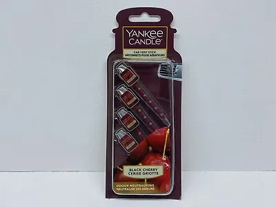 Yankee Candle Car Vent Stick 'Black Cherry' Odour Neutralising Air Freshener • £5.44