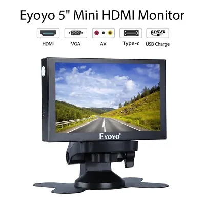 Eyoyo 5  Mini HDMI Monitor 800x480 Support VGA HDMI BNC AV Car Security Screen • $59