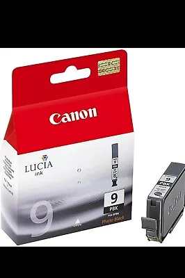 Genuine Authentic Canon 9 Photo Black Ink Cartridge Pgi-9pbk • £6.50