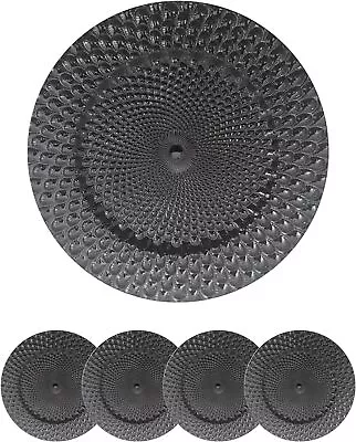RYR 13 Inch Black Charger Plates Plastic Plate Chargers For Set Of 4  • $27.94