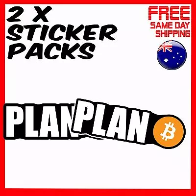 2 X Stickers - Plan B For Bitcoin Car Window Bumper Laptop Funny Novelty Sticker • $4.24