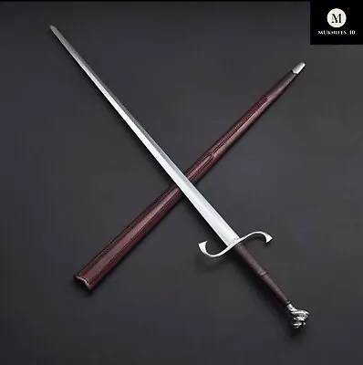 Custom Hand Made Premium J2 Steel Battle Ready  Medieval Sword With Scabbard. • $155