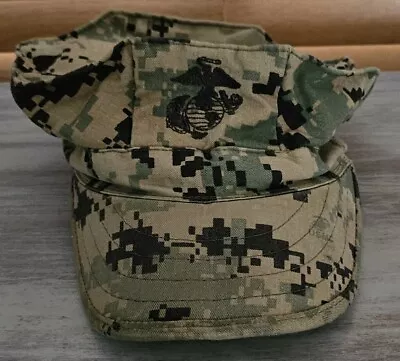 USMC COVER GARRISON MARPAT WOODLAND US MARINE CORPS CAP HAT X - Small • $9.74