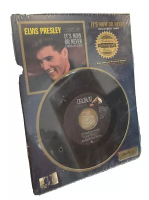 ELVIS PRESLEY- IT'S NOW OR NEVER- 45-RIAA-Certified Platinum Record NIB • $94.99