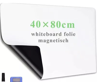 Lyzzxi Magnetic Whiteboard Paper 40 X 80cm DIY Self-Adhesive Dry Erase Board • £16.99