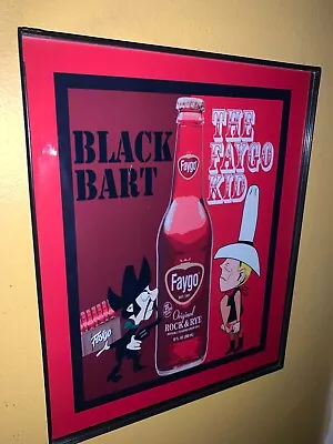 Faygo Kid Detroit Michigan Soda Fountain Diner Bar Store Framed Advertising Sign • $27.99