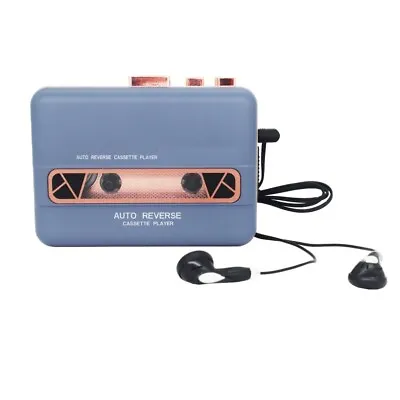 Class Portable Walkman Cassette Player With Headphones - Blue/Gold C12 • £24.99