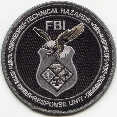 FBI TECHNICAL HAZARDS RESPONSE UNIT Washington DC Subdued Gray POLICE PATCH • $17.08