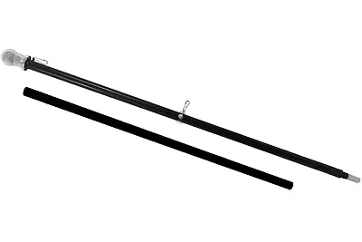 6ft Spinning Flag Pole Black Flag Pole Tangle Free Flag Pole For Flag • $26.95