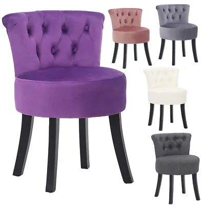 £52.95 • Buy Velvet Dressing Table Stool Chair Bedroom Makeup Vanity Wide Back Seat Backrest
