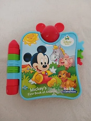 Disney Baby Clementoni Mickey Mouse MyFirst Book Of Animal  Musical Book Toy-VGC • £7