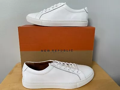 New Republic By Mark Mcnairy Men's Kurt White Leather Shoes Size 11.5 • $120.99