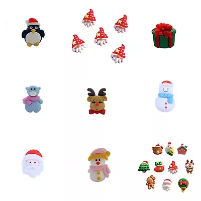 £2.80 • Buy 5pcs Xmas Multi-Style Flat-back Resin Cabochon Embellishment