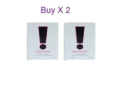 Coty Exclamation EDC Spray 2 X 50ml For Her New • £19.59