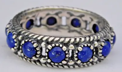 American West Carolyn Pollack Lapis Lazuli Eternity Band Ring – Size 10 • $68.99