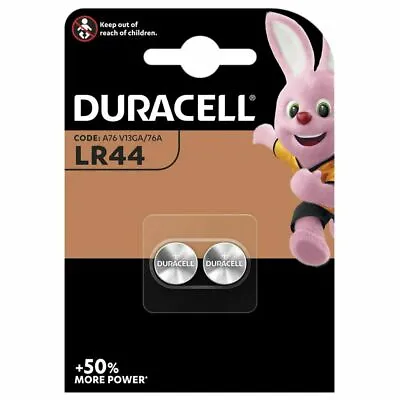 10 X Duracell LR44 1.5V Button Cell Batteries A76 V13GA EXPIRY 2027 • £6.99