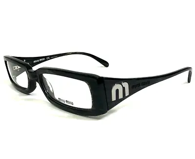 Miu Miu Eyeglasses Frames VMU05E 8AW-1O1 Black Gray Thick Rim 50-17-135 • $129.99