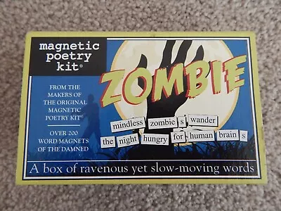 New In Box Magnetic Poetry Kit Zombie Over 200 Word Magnets  • $9.99