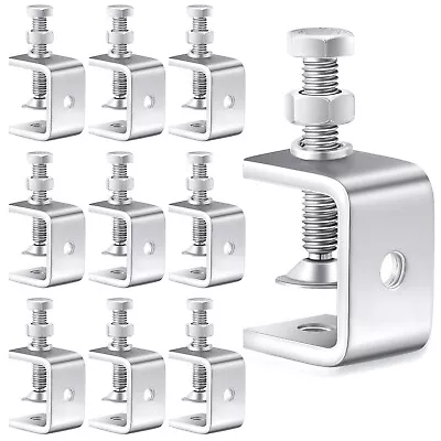 Lounsweer 20 Pcs Stainless Steel C Clamps Heavy Duty 1 3/16 Inch Mini Tiger C... • $51.99