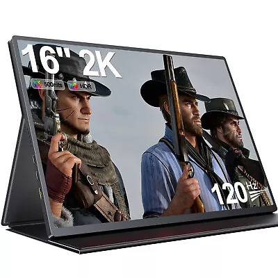 $289 • Buy 120Hz Monitor 16  2K Portable Monitor Gaming Monitor 16:10 Screen USB-C Monitor