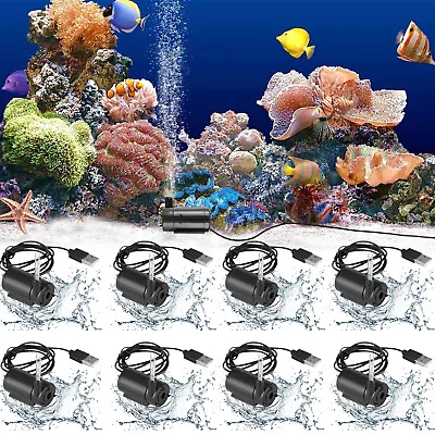 Mini Water Pump Small Mute Submersible USB 5VCable Garden Home Fountain Tool LOT • $134.55