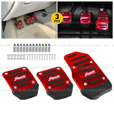 3Pcs Universal Car Non-Slip Manual Gas Brake Foot Pedal Pad Cover Accessories • $15.39