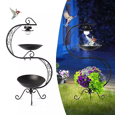 Bird Bath - Bird Baths For Outdoors - 36  Vintage Outdoor Garden Metal Bird B... • $55.47