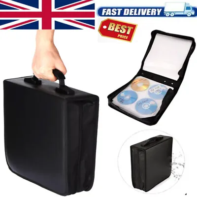 400 CD DVD Storage Wallet Car Disc Holder Carry Case Pocket Protector Sleeve Bag • £14.79