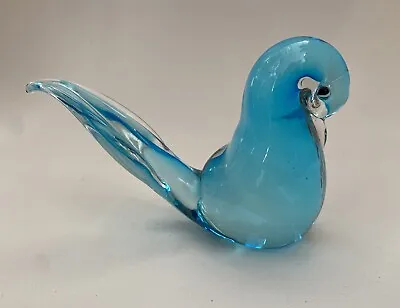 Vtg MURANO Formia Glass Bird 6.5” Art Sculpture Blue Italy • $69